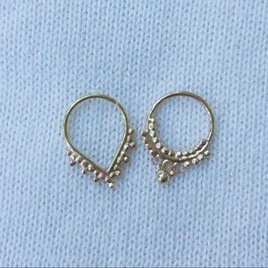Two Studio Lil Septum Rings 14k Solid Gold 8 mm